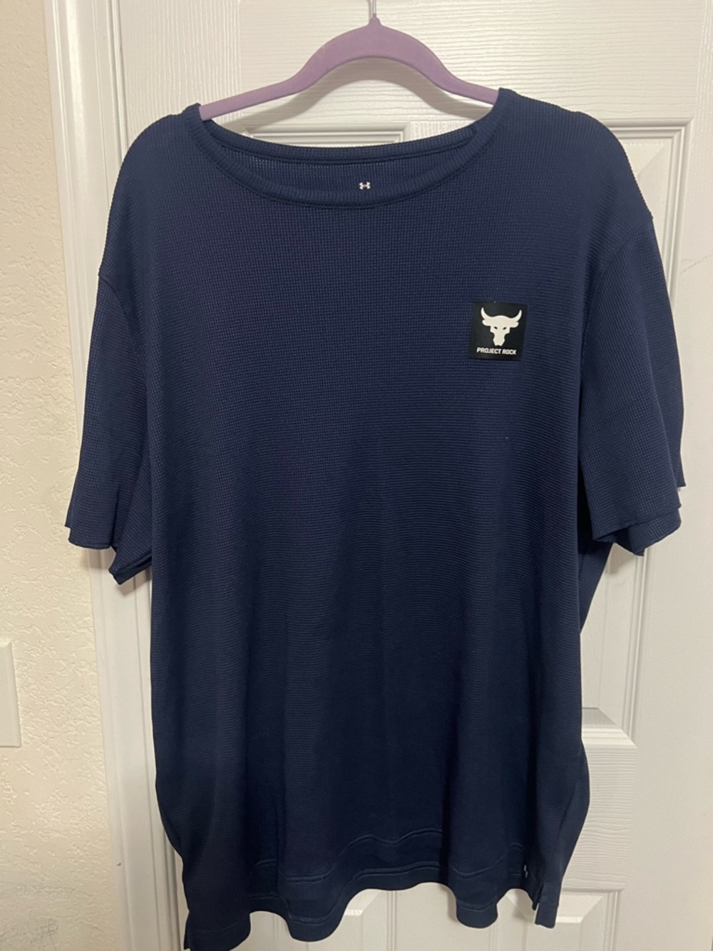 Under Armour Project Rock Navy Short Sleeve Thermal Tee